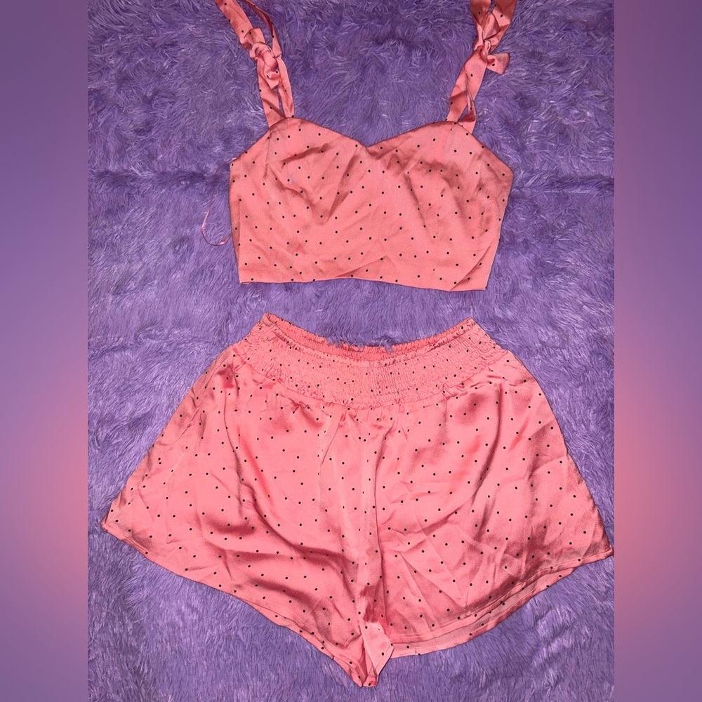 Polka Dot Pink Sleepwear Set